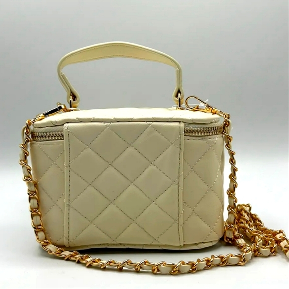 Valentino Orlandi Quilted luxurious crossbody vanity top Handle bag - Picture 2 of 2